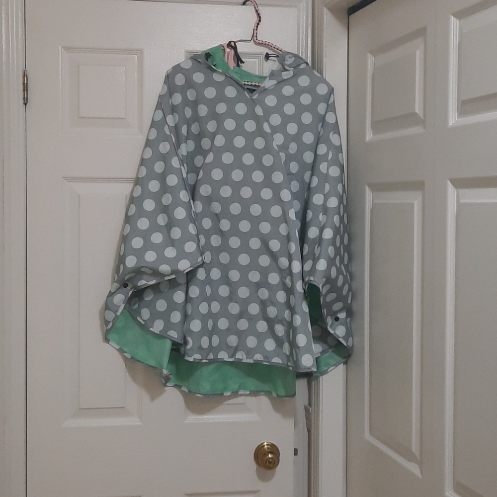 Polka dot poncho